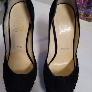 Christian Louboutin peep toe stilettos